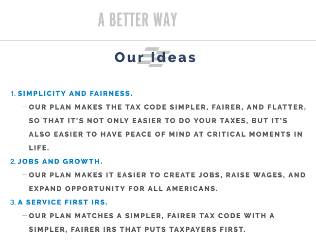 Better Way - Tax Reform